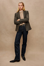 Jac Blazer- Camel Black Herringbone
