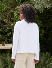 Cropped Sweatshirt Peacoat- White