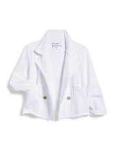 Cropped Sweatshirt Peacoat- White
