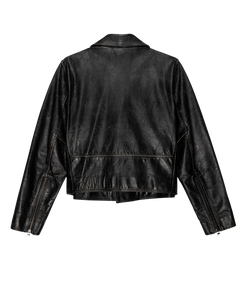 The Perfect Leather Jacket- Worn Black