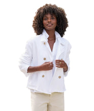 Cropped Sweatshirt Peacoat- White