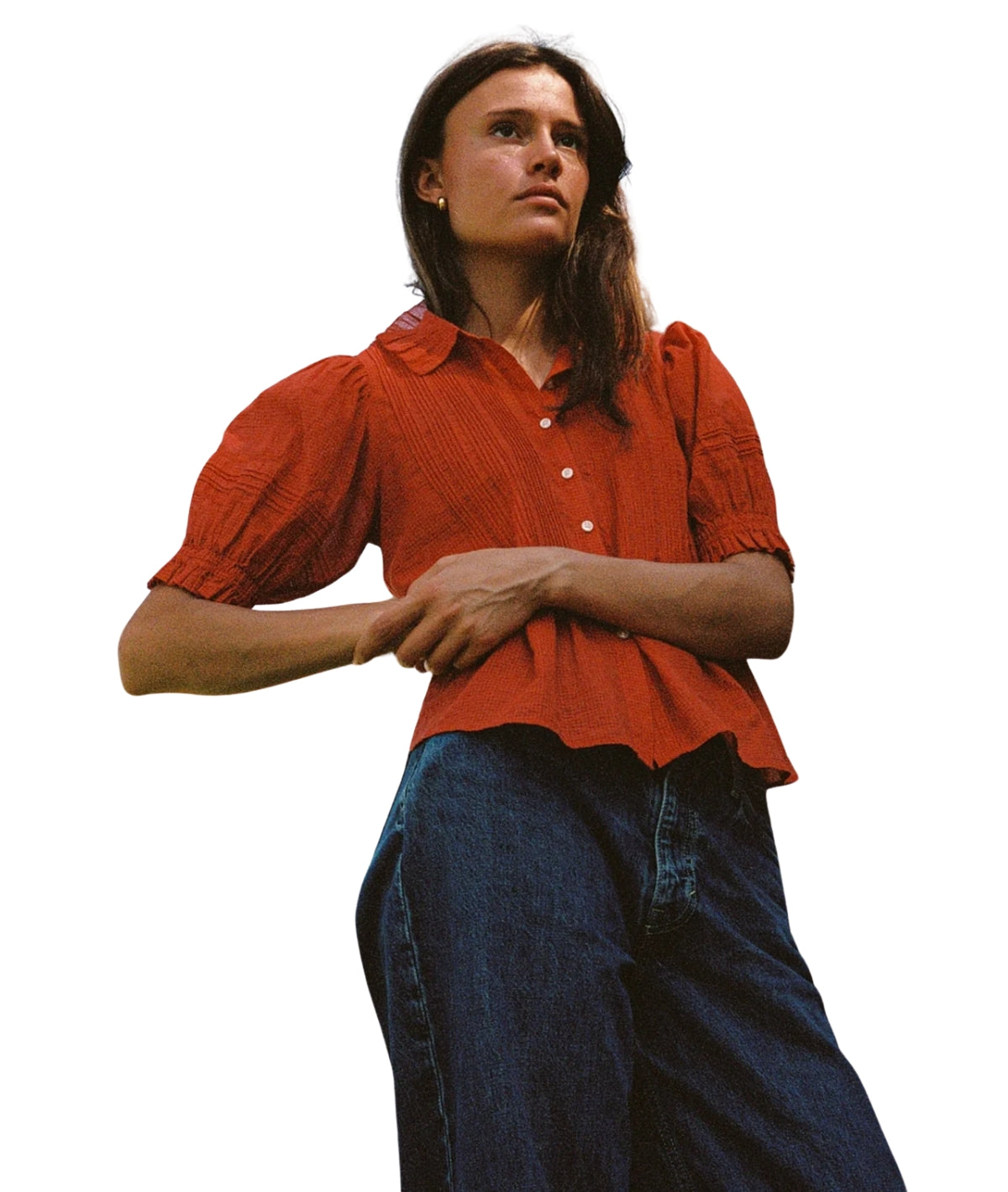 Jess Blouse- Crimson Check