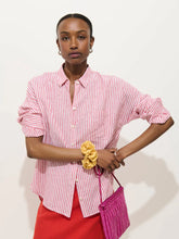 Jo Shirt Havana Stripe- Chili/ Ivory