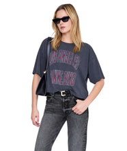 Johnny Cropped Tee- Washed Black