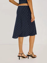 Jolene Skirt- Navy Polka Dots