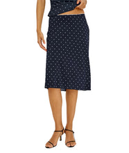 Jolene Skirt- Navy Polka Dots