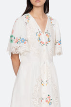 Astrid Embroidery Short Sleeve Midi Dress- Multi