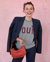 Petit Moyen Messenger- Bright Poppy/ Bordeaux