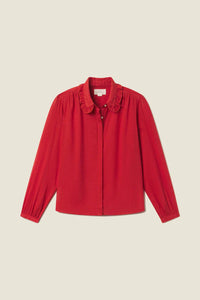 Kinsley Blouse- Crimson Check