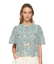Kirsten Print Top- Sky