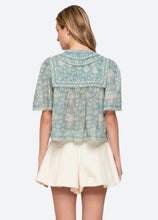 Kirsten Print Top- Sky