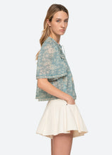 Kirsten Print Top- Sky