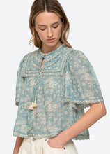 Kirsten Print Top- Sky