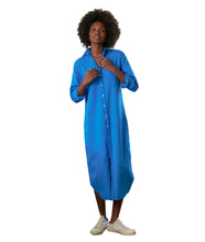 Rory Maxi Shirtdress- Lapis