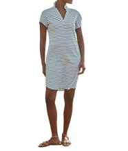 Lauren Polo Dress- Green & White Stripe