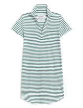 Lauren Polo Dress- Green & White Stripe