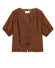 The Short Sleeve Legacy Top- Chocolate