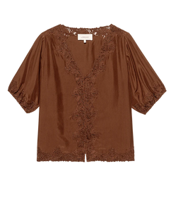 The Short Sleeve Legacy Top- Chocolate
