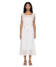 Leila Eyelet Midi Dress- White