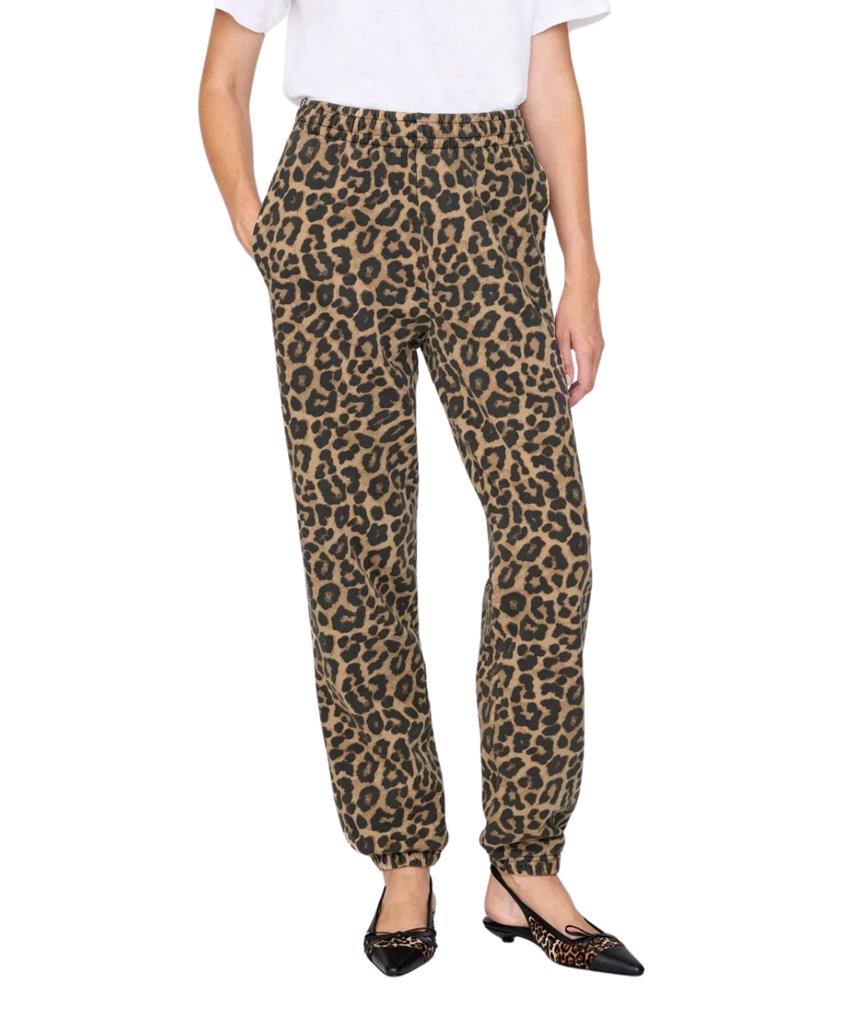Karter Jogger Framed Monogram- Black and Brown Leopard