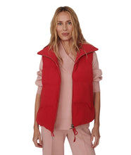 Lilah Cord Puffer Gilet- Pink Begonia
