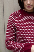 Lodge Sweater- Burgundy/ Ivory Birdseye