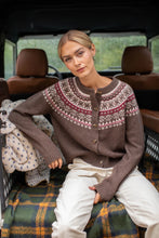 Louise Fair Isle Cardigan- Chocolate