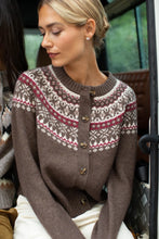 Louise Fair Isle Cardigan- Chocolate