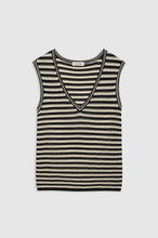 Lowen Sweater Tank- Black and Ivory Stripe