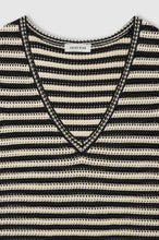 Lowen Sweater Tank- Black and Ivory Stripe