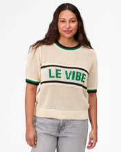 Luc Knit Tee- Cream/ Green