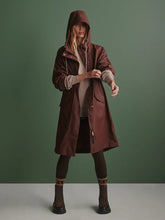 Tovera Long Rain Jacket- Deep Mahogany