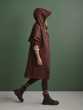 Tovera Long Rain Jacket- Deep Mahogany