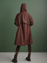 Tovera Long Rain Jacket- Deep Mahogany