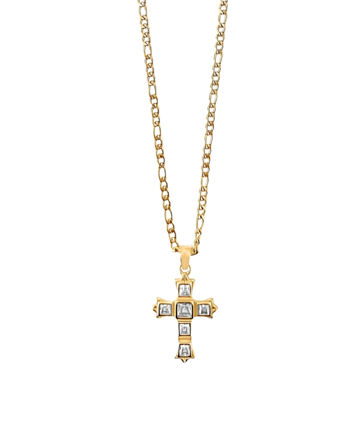 ★MONSTAX ミニョク着用★Hei★送料込み★cross chain necklace NEW Hip Hop Jewelry Crown Cross Pendant Necklace for Men