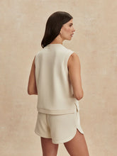 Marla Button Placket Tank- Pristine
