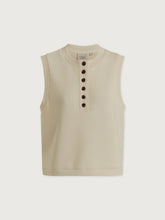 Marla Button Placket Tank- Pristine