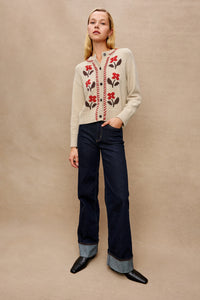 Mavie Sweater- Carmine Floral