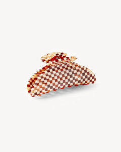 Midi Heirloom Claw- Tortoise Checker