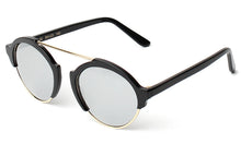 Milan IV Sunglasses- Black w/ Silver Mirror