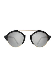 Milan IV Sunglasses- Black w/ Silver Mirror