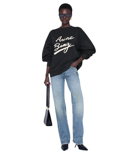 Miles Sweatshirt Chenille Signature- Black