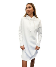 Mini James Hooded Cape Dress- White