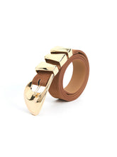 Modern Western Belt in Mocha- Mocha Suede W/ Gold Hardware