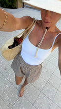 Ava Shorts- Mocha Mini Gingham