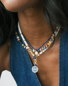 Sonia Gemstone Necklace- Coconut