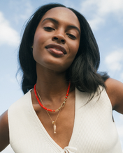 Sonia Gemstone Necklace- Papaya