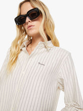 The Cropped Bestie- Cream and Black Stripe