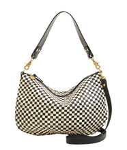 Moyen Messenger- Black & Cream Woven Checker