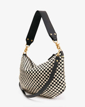 Moyen Messenger- Black & Cream Woven Checker